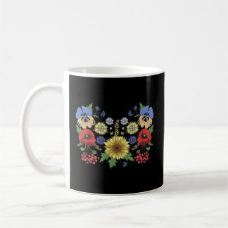 Caneca De Café Viburno Floral Ucraniano Vyshyv