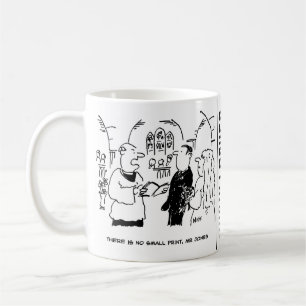 Caneca De Café Vicar diz que não há um pequeno desenho de Impress