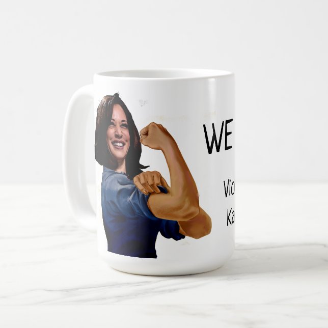 Caneca De Café Vice-Presidente Kamala Harris como Rosie (Frente Esquerda)