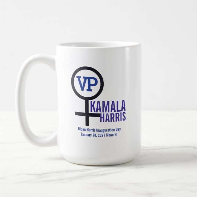 Caneca De Café Vice-Presidente Kamala Harris VP (Esquerda)