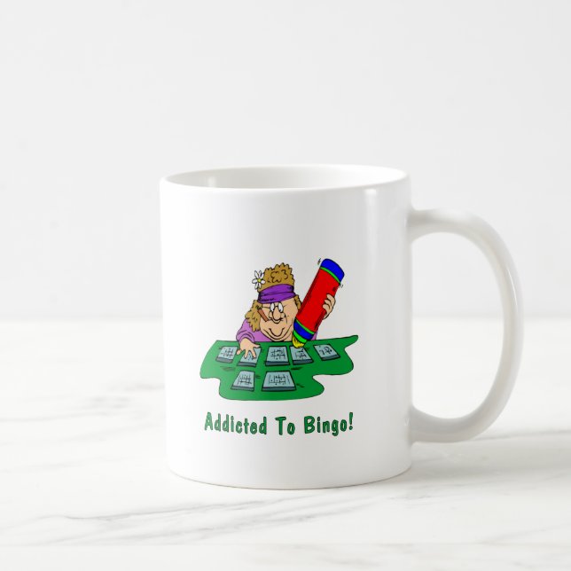 Caneca De Café Viciado ao Bingo! (Direita)