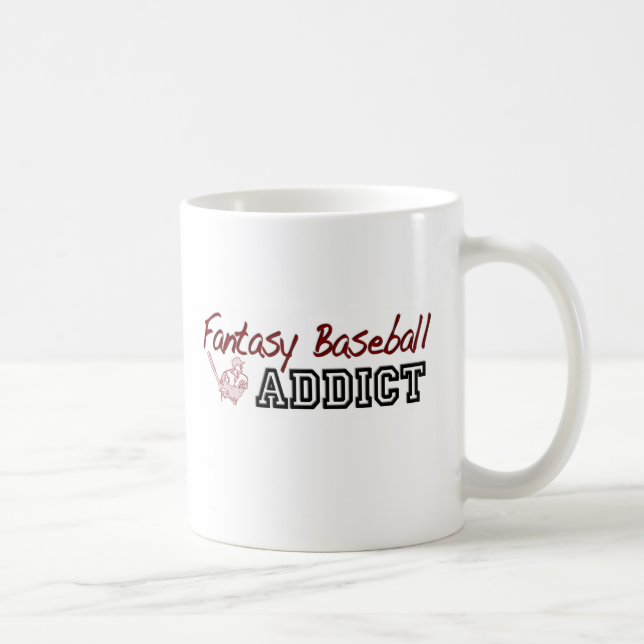 Caneca De Café Viciado do basebol da fantasia (Direita)