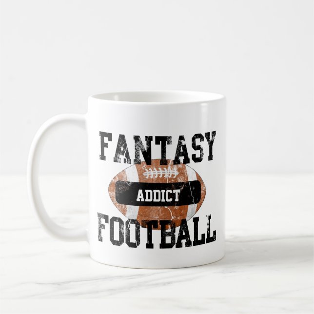 Caneca De Café Viciado do futebol da fantasia (Esquerda)