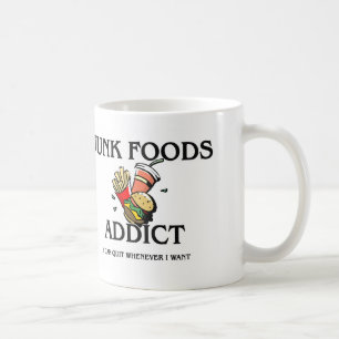 Caneca De Café Viciado dos alimentos de sucata