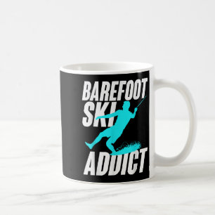Caneca De Café Viciado em Esqui Descalço Humorístico Esporte Aquá
