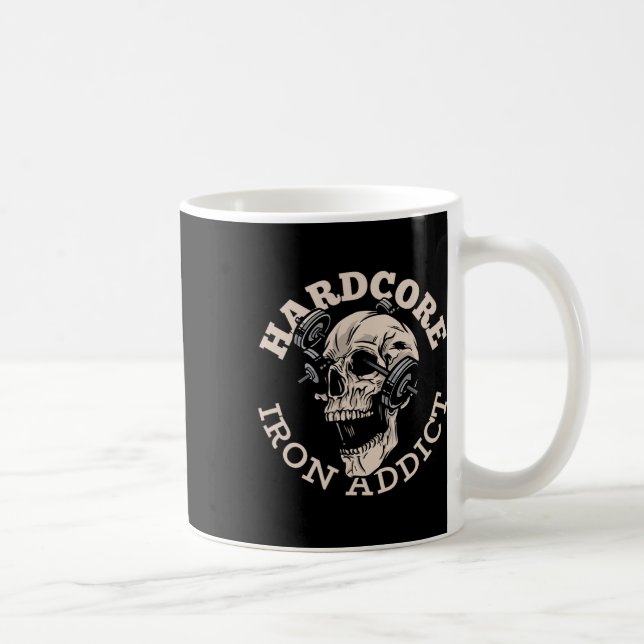 Caneca De Café Viciado em Ferro Hardcore (Direita)