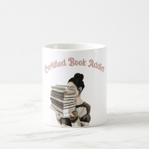 Caneca De Café Viciado em Livros Certificado
