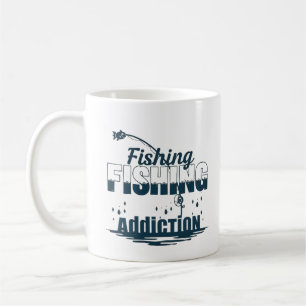 Caneca De Café Viciado na Paixão: Design de Vício de pesca