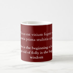 Caneca De Café Vício e virtude, citação de Horace