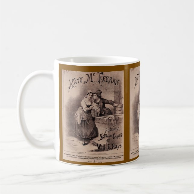 Caneca De Café Victorian Era Music Themed Mug (Esquerda)