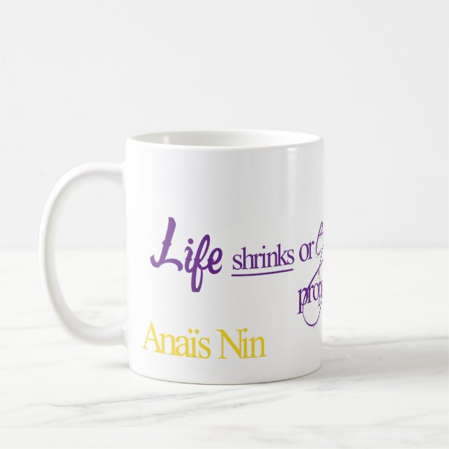 Caneca De Café Vida - Anais Nin (Esquerda)