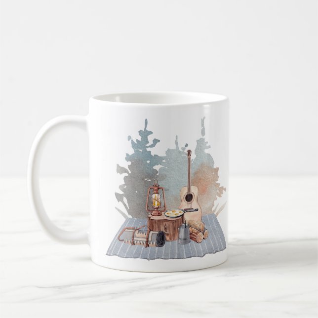 Caneca De Café Vida de Acampamento Grande Natureza (Esquerda)