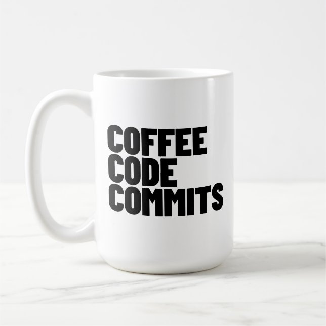 Caneca De Café Vida de Engenheiro de Software - Café Código Commi (Esquerda)