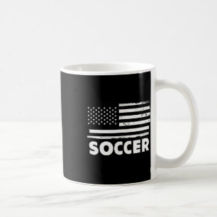 Caneca De Café Vida de Futebol Bandeira EUA Design Esportivo Patr