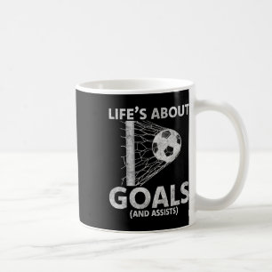 Caneca De Café Vida de Futebol é Sobre Metas Amantes do Futebol J