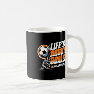 Caneca De Café Vida de Futebol é Sobre Metas E Jogador de Futebol