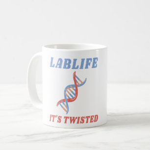 Caneca De Café VIDA DE LAB É Torta - DNA Torto