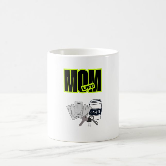 Caneca De Café Vida de Mãe Divertida (Centro)