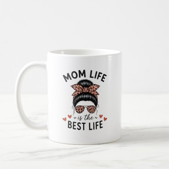 Caneca De Café Vida de Mãe Personalizada Melhor Vida Coque Desarr (Esquerda)