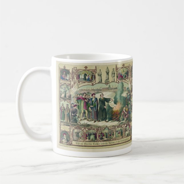 Caneca De Café Vida de Martin Luther & heróis da reforma (Esquerda)