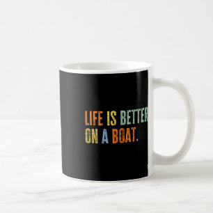 Caneca De Café Vida de Navegação Em Um Barco Engraçado Marinheiro