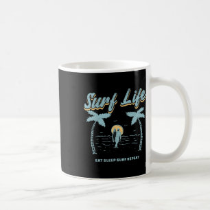 Caneca De Café Vida de Surf Comer Dormir Surf Repetir Surfando Su