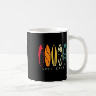 Caneca De Café Vida de Surf Surfismo Vintage Retro Prancha de Sur
