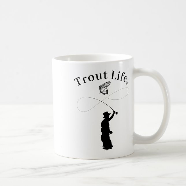 Caneca De Café Vida de Truta Pesca com Mosca (Direita)
