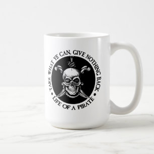 Caneca De Café Vida de um pirata - tome que YE pode