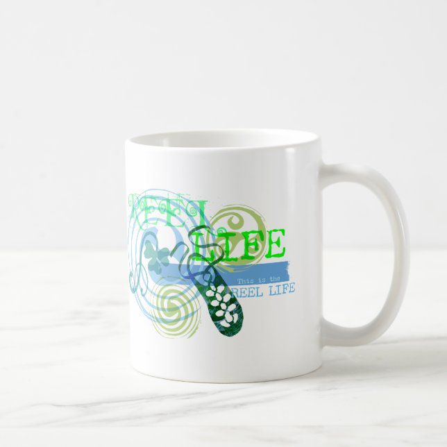 Caneca De Café Vida do carretel no azul (Direita)