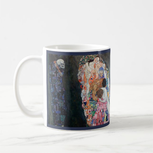Caneca De Café Vida e morte, Gustav Klimt Coffee Mug (Esquerda)