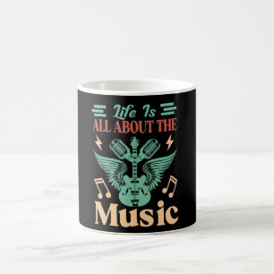 Caneca de Café Vida é Tudo Sobre Música