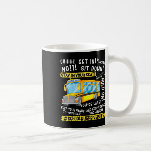 Caneca De Café Vida engraçada de motorista de ônibus escolar últi