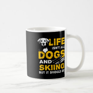 Caneca De Café Vida engraçada não é só cachorros e esqui 