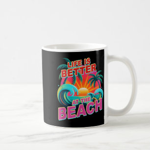 Caneca De Café Vida fofa é melhor na viagem de cruzeiro na praia