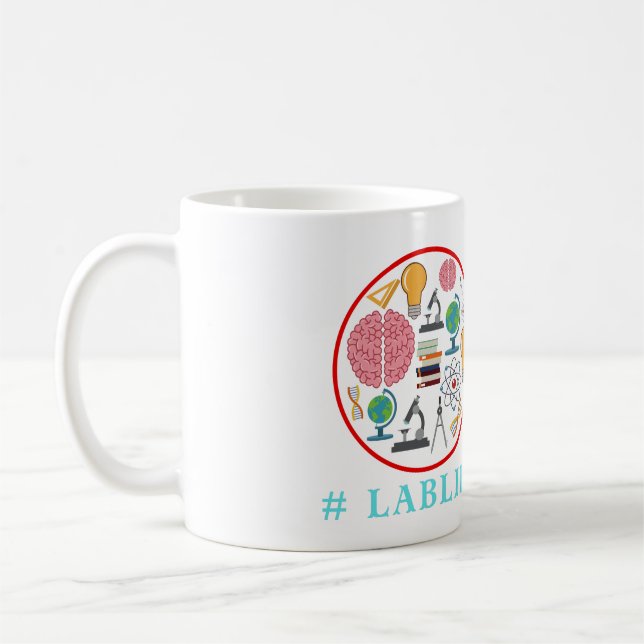 Caneca De Café Vida Laboral - Vida Laboratorial (Esquerda)