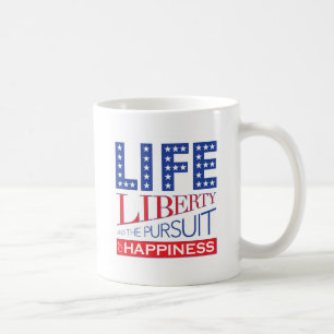 Caneca De Café Vida, liberdade e a perseguição da felicidade