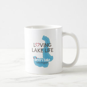 Caneca De Café Vida Loving do lago, o lago devil, Michigan