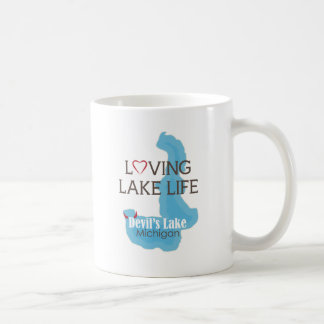 Caneca De Café Vida Loving do lago, o lago devil, Michigan