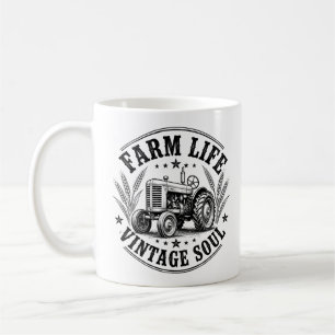 Caneca De Café Vida na Fazenda - Alma Vintage Vida Rústica no C