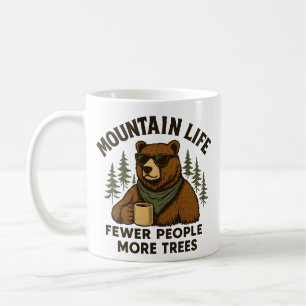 Caneca De Café Vida na Montanha, Menos Pessoas Mais Árvores Café