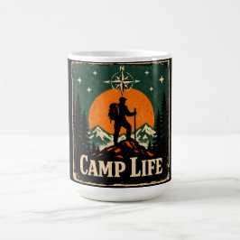 Caneca De Café Vida no Acampamento – Orgulho da Natureza em Vivên