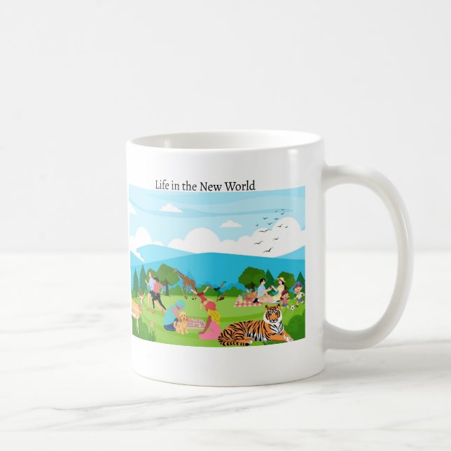 Caneca De Café Vida no Novo Mundo (Direita)