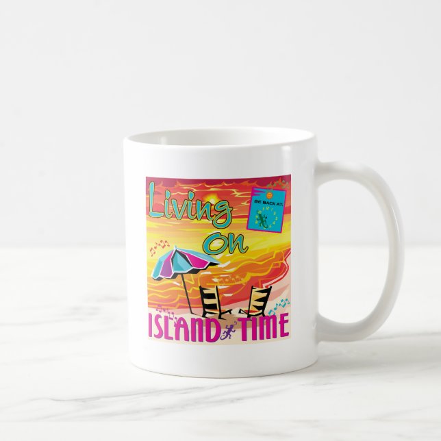 Caneca De Café Vida no tempo da ilha (Direita)