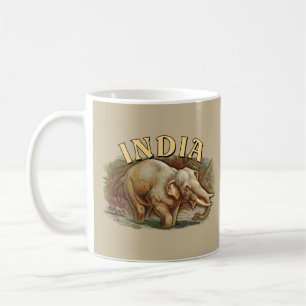 Caneca De Café Vida Selvagem Índia - Elefante Indiano