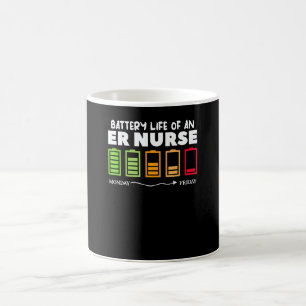 Caneca De Café Vida Útil de uma Enfermeira de Urgência Enfermeira