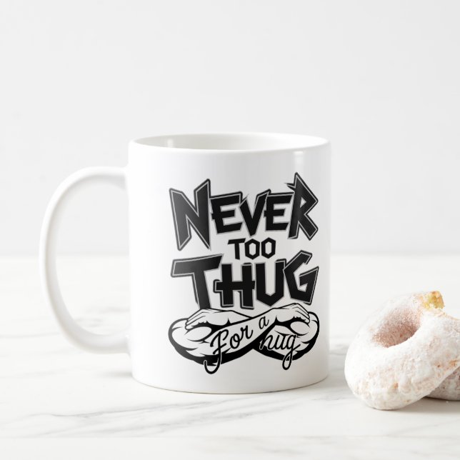 Caneca De Café Vida Útil, Nunca Tarde Demais - Mug De Café (Com Donut)