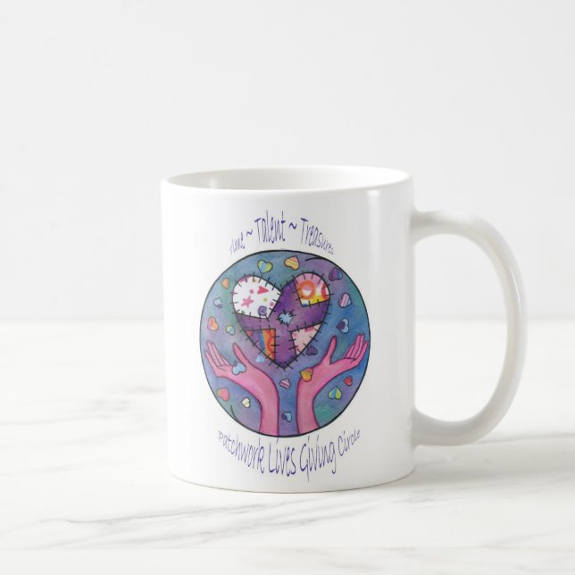 Caneca De Café Vidas dos retalhos que dão o círculo (Direita)