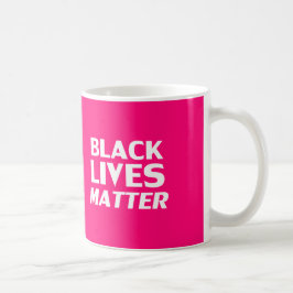 Caneca De Café Vidas Negras importam a tipografia moderna rosa-qu