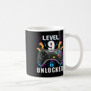 Caneca De Café Vídeo de Jogo de Nível 9 Desbloqueado Aniversário